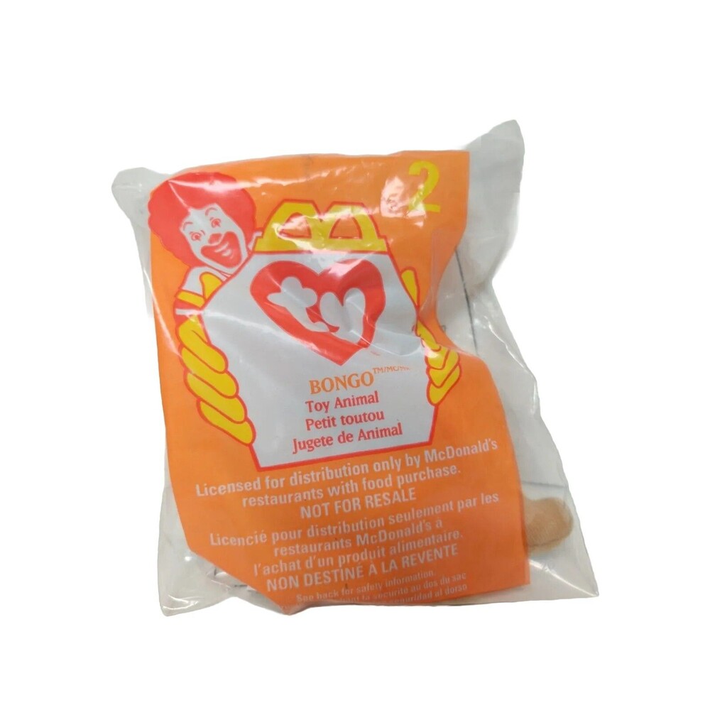 Ty Teenie Beanie Baby Bongo, Monkey # 2 of 12, 1998 Series * Brand New-PRISTINE
